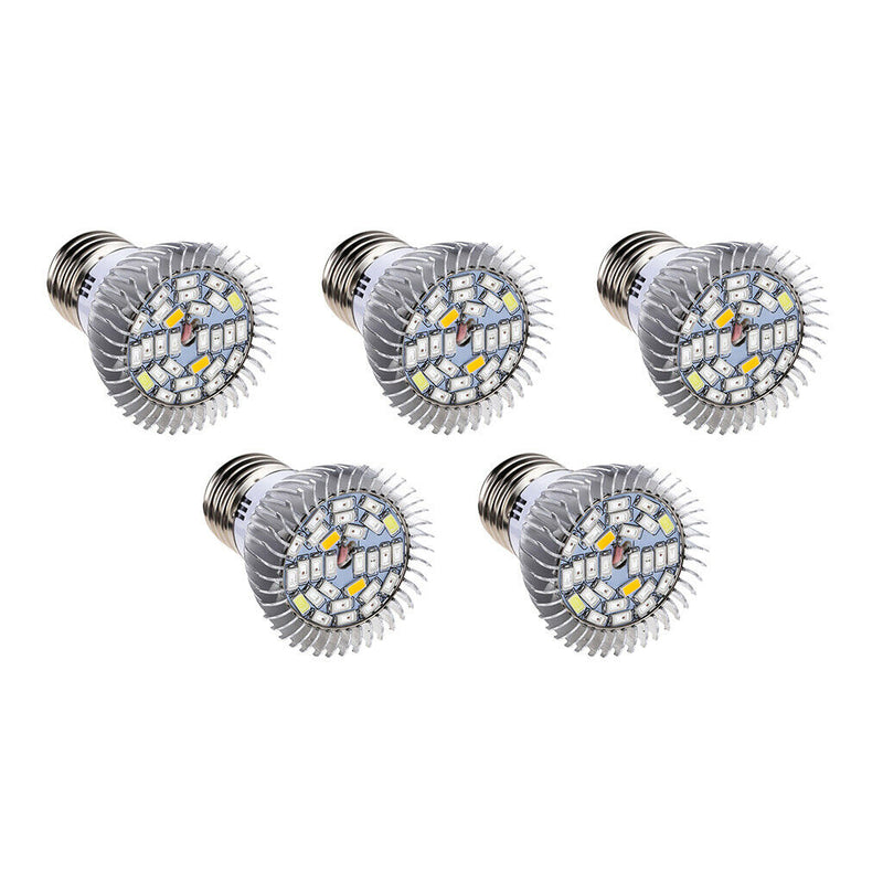 Set of 5 E27 10W Full Spectrum LED Growing Light Bulb Lamp For Flower Indoor