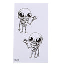 Makeup Mini Alien Tattoo Arm Body Art Waterproof Temporary Tattoo Stickers JR