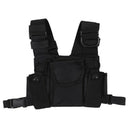 Radio Walkie Talkie Chest Pocket Harness Bags Pack Backpack Holster Two W X8P3