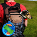 Dog Silicone Bowl Folding Outdoor Portable Pet Food Feeder Dish (Blue) A