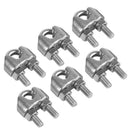 6pcs 8mm 5/16-inch Stainless Steel Wire Rope Cable Clamp Clips