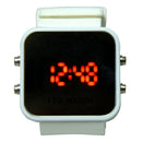 Mirror Men Lady LED Digital Sport Unisex Watch Gift Jelly(Only White Now)