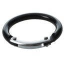 Portable cylindrical mini aluminum carabiner hook key holder 2 black J4D9