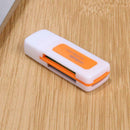 Mini USB2.0 4 Card Slots Smart Card Reader SD/MMC TF MS M2 Card Reader