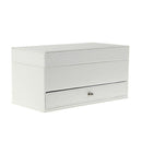 4 Compartment Watch Storage Box Drawer Jewelry Storage Display Leather Squa D3L3