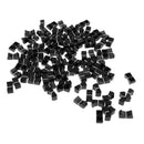 100 Pieces Touch Sensitive Slider Ribbed Mixer Fader Knob Caps 8mm Black