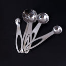 1Set/5pcs Measuring Spoon Tea Coffee Measure Cooking Scoop Stainless Steel BX