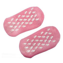 2 Pink Moisturizing Cracked Dry Gel Spa Foot Feet Care Socks [Misc.]