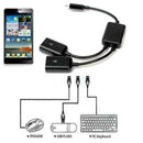 Dual Micro USB OTG Hub Host Adapter Cable For Tablet Phone Smart PC U5P6 X6L1