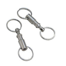 4x Double Keyring Pull Split Apart Detachable Quick Release Keychain Rin WKA