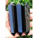 60mm-80mm Natural Obsidian Crystal Quartz Double Terminated Wand Point Heal Gift