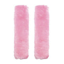 2pcs Car Seat Belt Cover Fluffy Safety Belt Shoulder Pad Protector (Pink) A