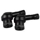 1 Pair Motorcycle Wheel Tire Valves Stem Cap Air Tire Cover 90 Degree 17mm Black