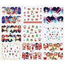 Christmas Nail Stickers Xmas Mixed Patterns Transfer Decals Nail Art Decorations