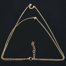 Single Letter U Piercing Flash Double Layer Alloy Necklace