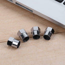 100pcs Chrome Plated Plastic Wheel Tire Valve Stem Caps for Schrader Valves A