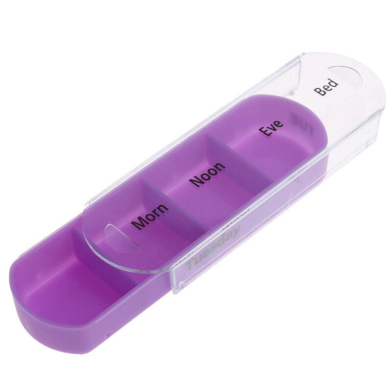 Weekly Pill Organizer Dispenser Box Wallet Medicine Travel Case 28 Compartment-