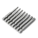8 Pcs 1/4" 50mm T8-T40 Magnetic Torx Electric Screwdriver Bits Kit Set