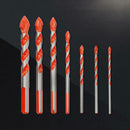 7x 3-12mm Triangular-overlord Handle Multifunctional Drill Bits Set Tool Red