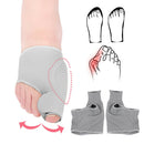 2pcs Bunion Protector Toe Straightener Hallux Valgus Corrector (S)(Grey)
