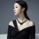 Black Lace Butterfly Choker Victorian Steampunk Gothic Collar Necklace