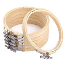 6 Pieces 3 Inch Embroidery Hoop Bamboo Circle Cross Stitch Hoop Ring for Ar