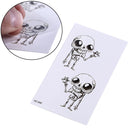 Makeup Mini Alien Tattoo Arm Body Art Waterproof Temporary Tattoo Stickers 0K