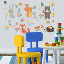 Cute Jungle Animal Zoo Wall Stickers Nursery Girls Childrens Bedroom Art Decals