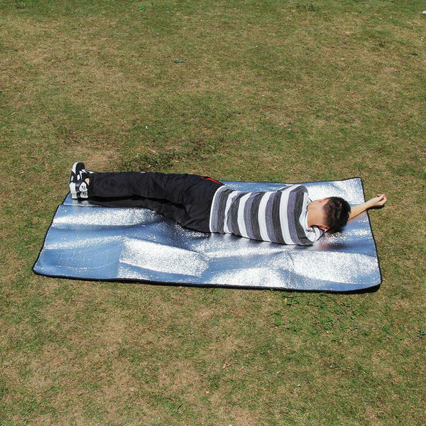 1.2x2m Waterproof Aluminum Foil EVA Mat Picnic Beach Outdoor Camping Pad A#S