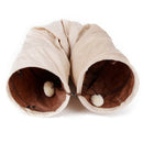 1X(Pet Tunnel Long 120Cm 2 Holes Cat Puppy Rabbit Teaser Funny Hide Tunnel
