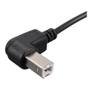 Black USB Angle 90 Degree Angle Extension Cable Male to Female Adapters Cord