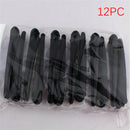 12 Pcs Women Fashion Black Plastic Single Prong DIY Hairstyle Hair Clip ME