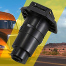 3X(Durable Trailer Plug, 12V 7 Pin Round Trailer Plug 7 Way Blade Socket Ad