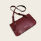 Retro Women Shoulder Bags Flap PU Leather Casual Solid Handbags (Wine Red)