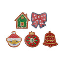 5pcs DIY Full Drill Special Shaped Diamond Painting Christmas Keyring Decor