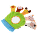 Game Finger Puppet Glove with Five Plush Animals Kids Educational Toys