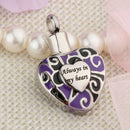 Heart Cremation Urn Charm Pendant For Pet Human Ash Urn Memorial Necklace