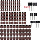 132pcs 1/2" 3/8" Mixed Drum Mandrel& Sanding Drum Sleeves For Rotary Tool BE