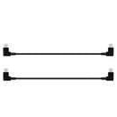 2 Pieces Right Angle USB Type-C Male to Male, Data Sync Extension Cable Short