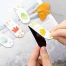 4pcs/set Autumn Leaf Simple Plant Magnetic Bookmark Book Marker Page Clip Office