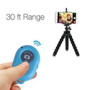 Remote Control Button Bluetooth Phone Selfie Stick Shutter Release (Blue) A