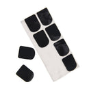 0.8mm 8pcs black rubber saxophone sax clarinet mouthpiece pads patches cushions