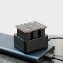 Portable Three-port Intelligent Battery USB Charging Hub BoxFor OSMO Action