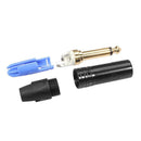 4pcs 6.35mm Mono Jack Male Plug Connector DIY Soldering Plug for Microphone Set