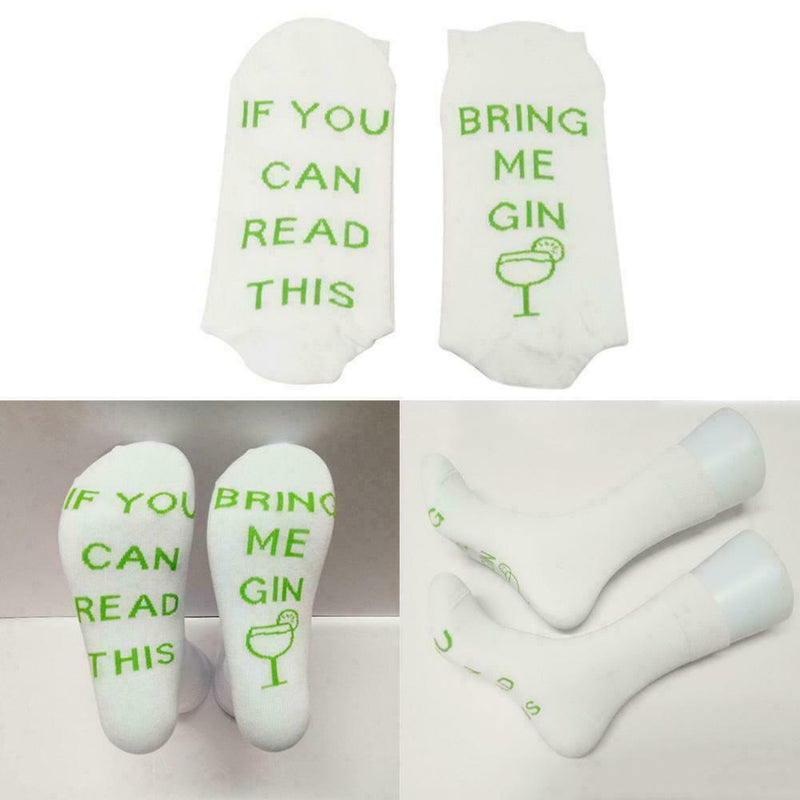 Men Women Letter If You can read this Bring Me A Gin K4L3 Xm Socks Printed S3F8