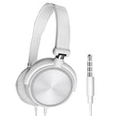 Wired Headset Stereo Heavy Bass Gaming Calling Earphones Over Ear White