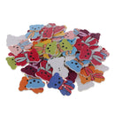 50Pcs Cute WOOD Cartoon Bear Wooden Buttons Kids Baby Cloth DIY Sewing Craft
