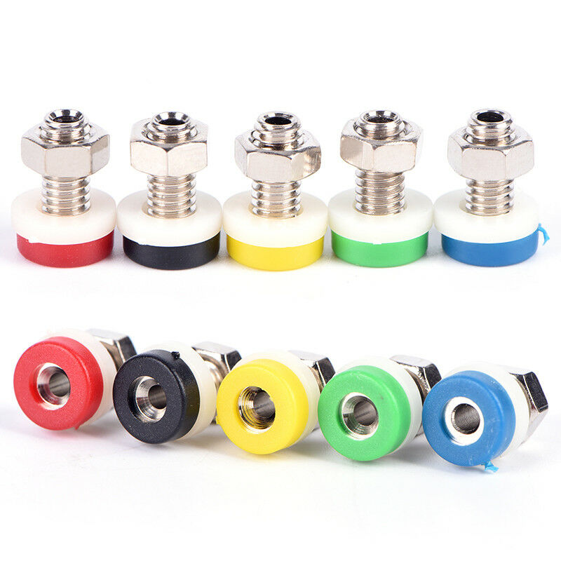 10p cs Mini 2mm Brass Banana Socket Jack For Audio Cables Plug Connector BD3c