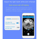 Bulb Lamp Wireless IP Camera WiFi 960P Home Security CCTV Camera 360 Degree