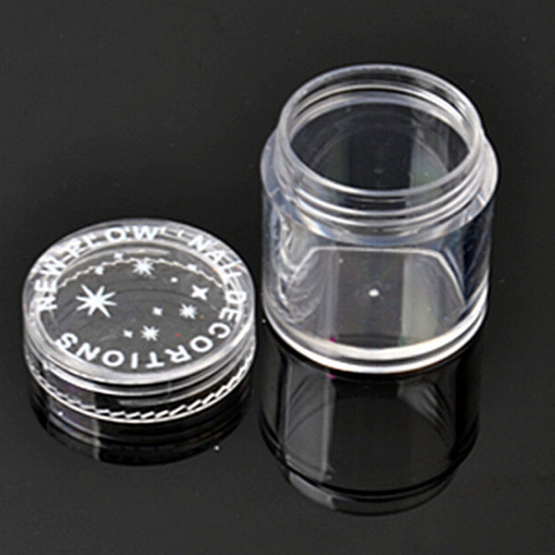 10x Plastic  Clear Empty Nail Art Storage Box Rhinestone Bead Container Grea BX
